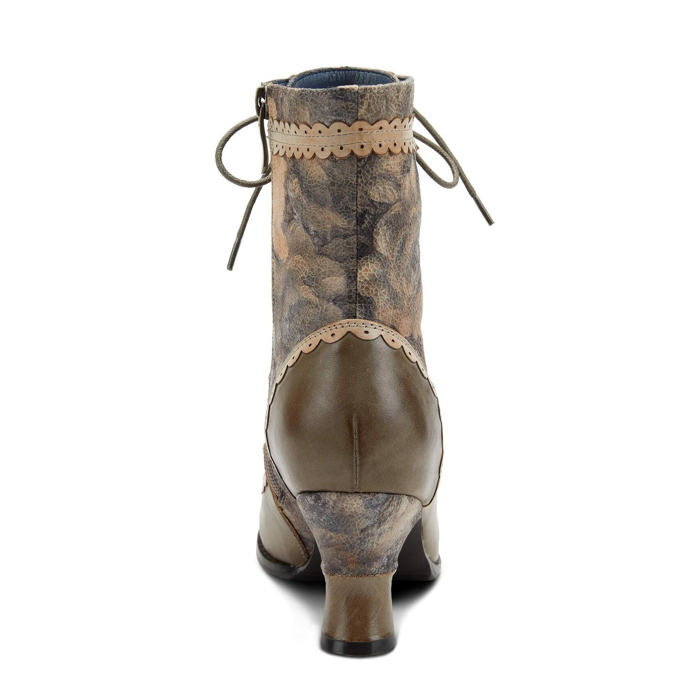 L’Artiste by Spring Step Women's Bewitch-Floral Ankle Boot, Olive Multi, 9.5-10