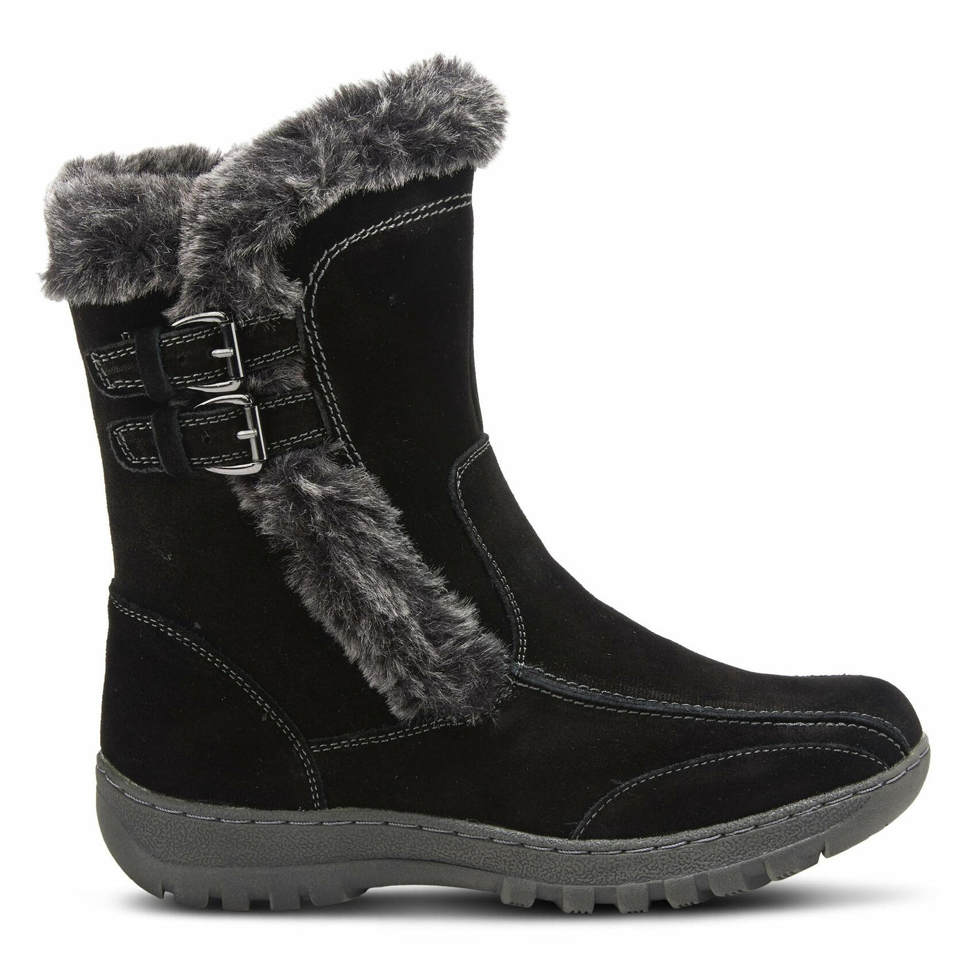 Spring Step Achieve Ankle Boots for Women - Waterproof Ladies Winter Boots with Faux Fur Trim - Women's Boots with Inside Zipper Closure - Black EU 38 / US 7.5-8