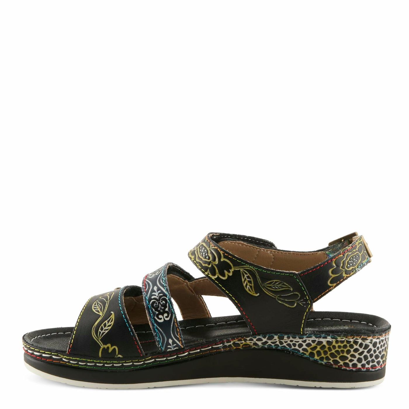 L'Artiste by Spring Step Women's Sumacah-bm Slide Sandal, Black/Multi, 40 EU/9 M US