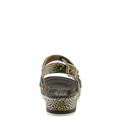 L'Artiste by Spring Step Women's Sumacah-bm Slide Sandal, Black/Multi, 40 EU/9 M US