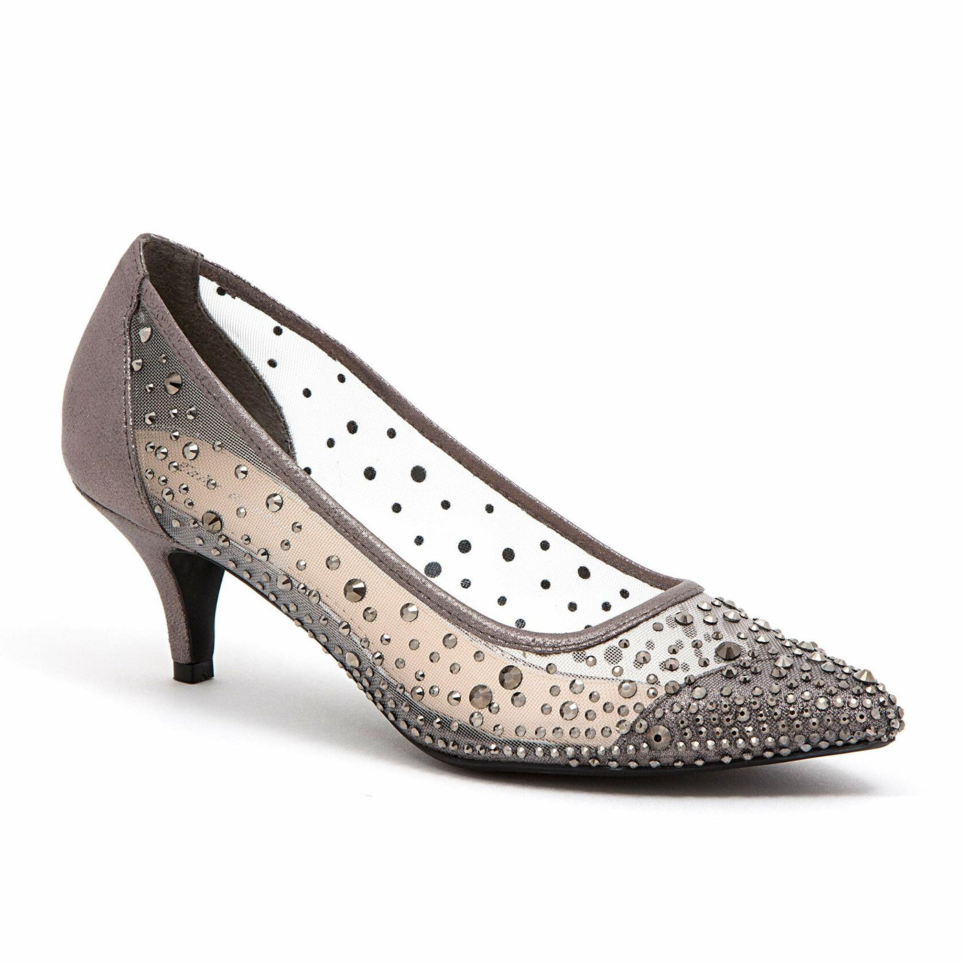 Lady Couture Rhinestone Mesh Dressy Shoes | Women’s Elegant Evening Pumps for Party, Wedding & Formal Occasions