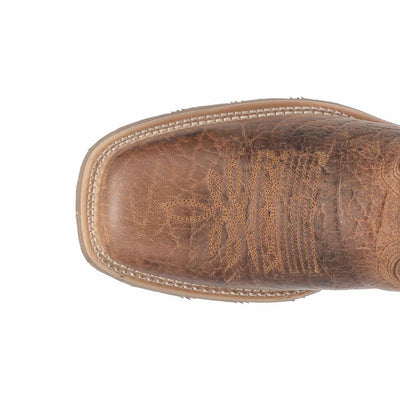 Laredo Mens Montana Embroidered Square Toe Pull On Casual Boots Mid Calf - Brown