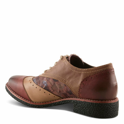 L'Artiste BARGIASTI-FLO Baroque Leather Oxford – Lace-Up Loafer with Floral Embossed Detailing