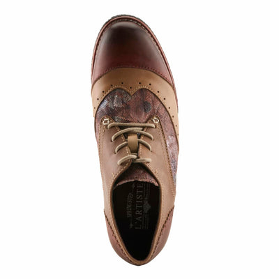 L'Artiste BARGIASTI-FLO Baroque Leather Oxford – Lace-Up Loafer with Floral Embossed Detailing