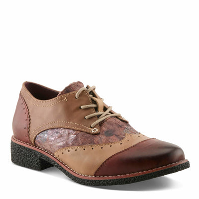 L'Artiste BARGIASTI-FLO Baroque Leather Oxford – Lace-Up Loafer with Floral Embossed Detailing