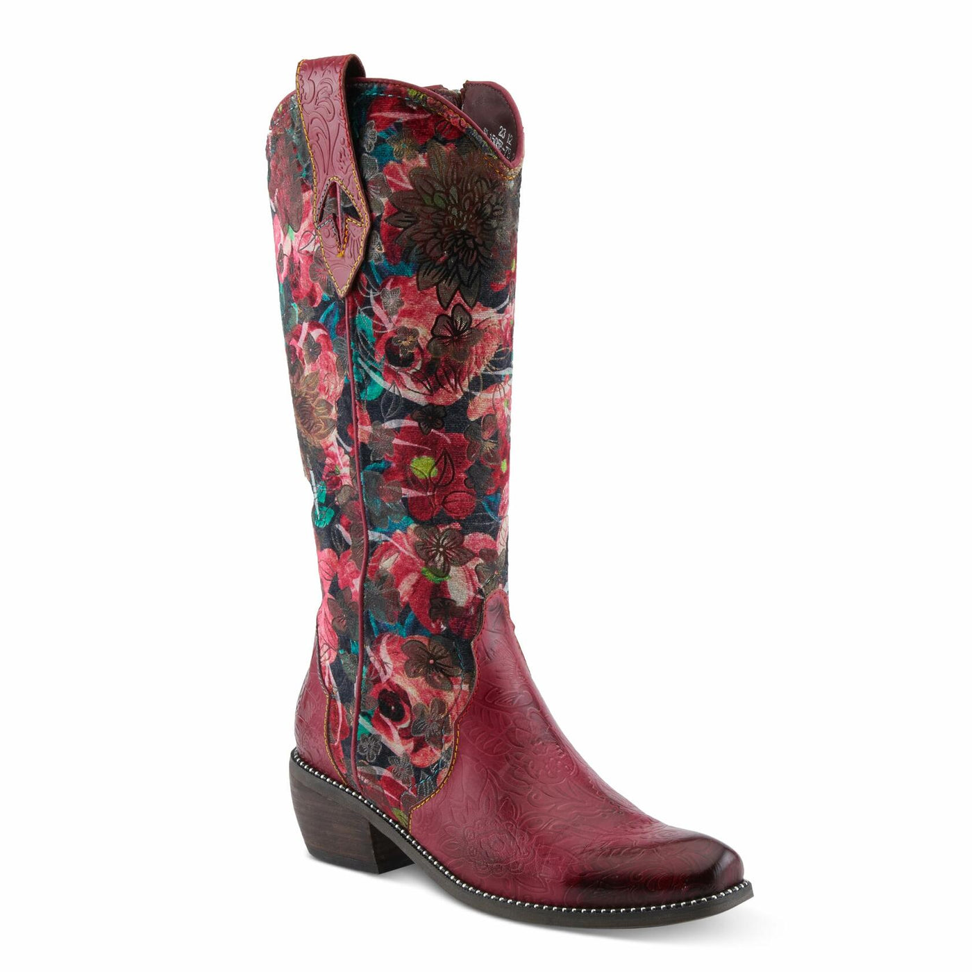 L'Artiste by Spring Step Women's Rodeo Queen-Viv Knee High Boot, Red Multi, 10