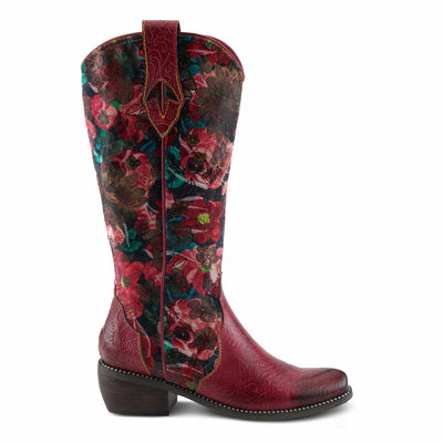 L'Artiste by Spring Step Women's Rodeo Queen-Viv Knee High Boot, Red Multi, 8.5