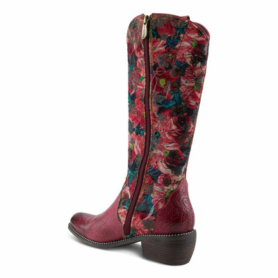 L'Artiste by Spring Step Women's Rodeo Queen-Viv Knee High Boot, Red Multi, 10