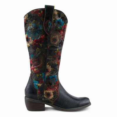 L'Artiste by Spring Step Women's Rodeo Queen-Viv Knee High Boot, Black Multi, 7