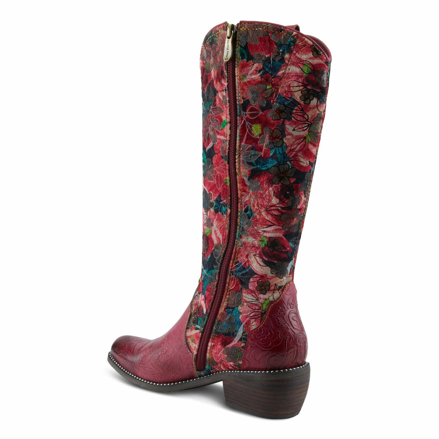 L'Artiste by Spring Step Women's Rodeo Queen-Viv Knee High Boot, Red Multi, 7