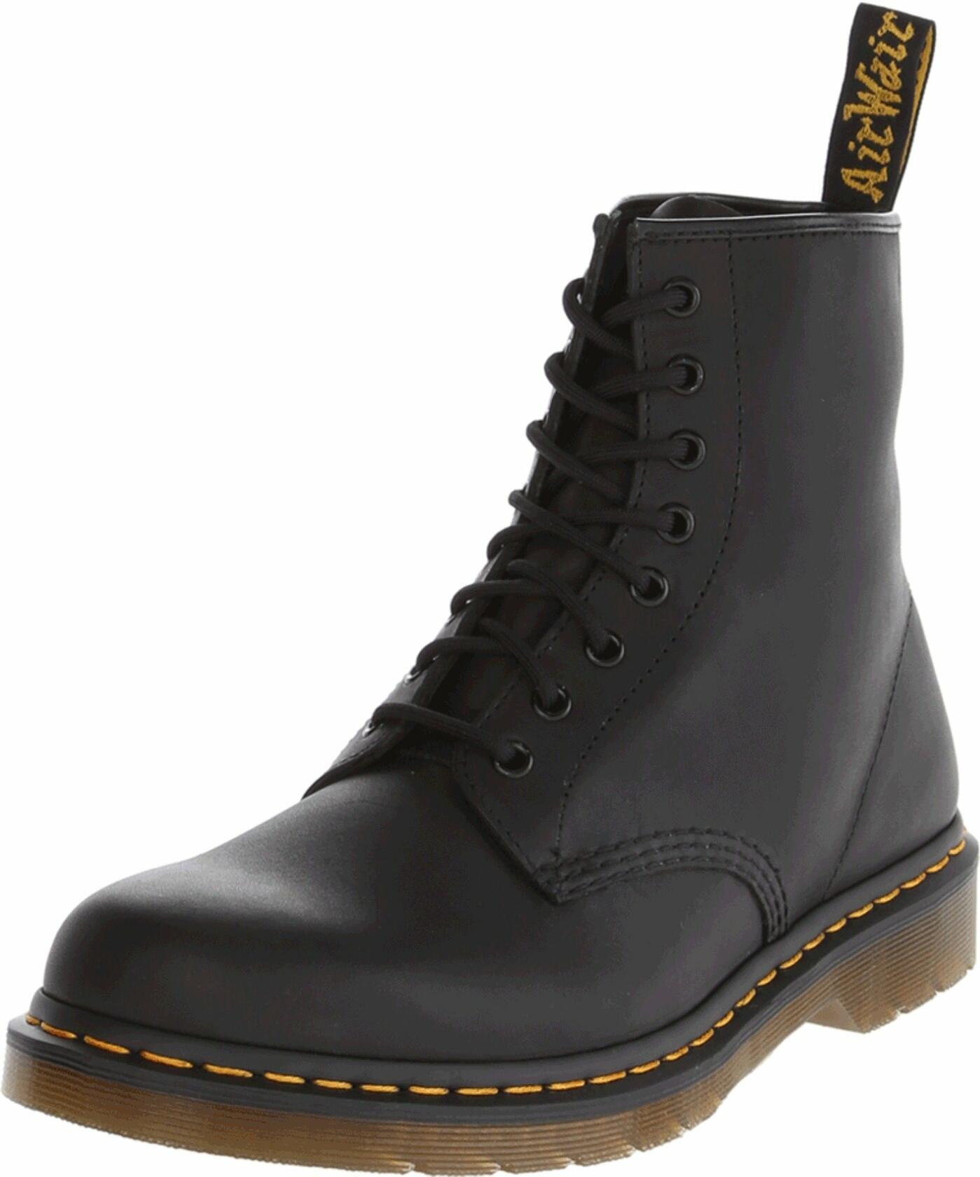 Dr. Martens, 1460 Greasy Leather 8-Eye Boot for Men and Women, Black, 5 US Men/6 US Women