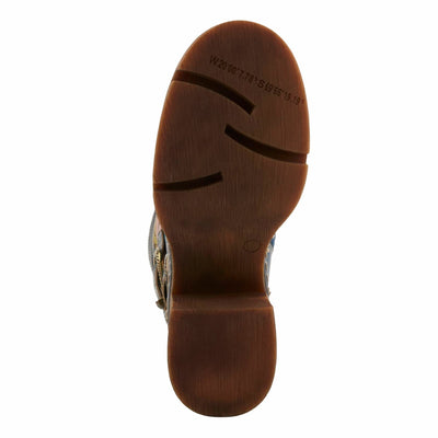 Spring Step L'Artiste Coolvibes Platform Boots | Hand-Painted Leather Mid-Shaft Boots with Buckle Detail