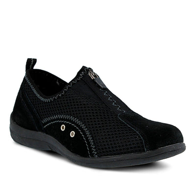 Spring Step Racer Zip Sneaker, Size 5.5-6Us in Black Suede at Nordstrom