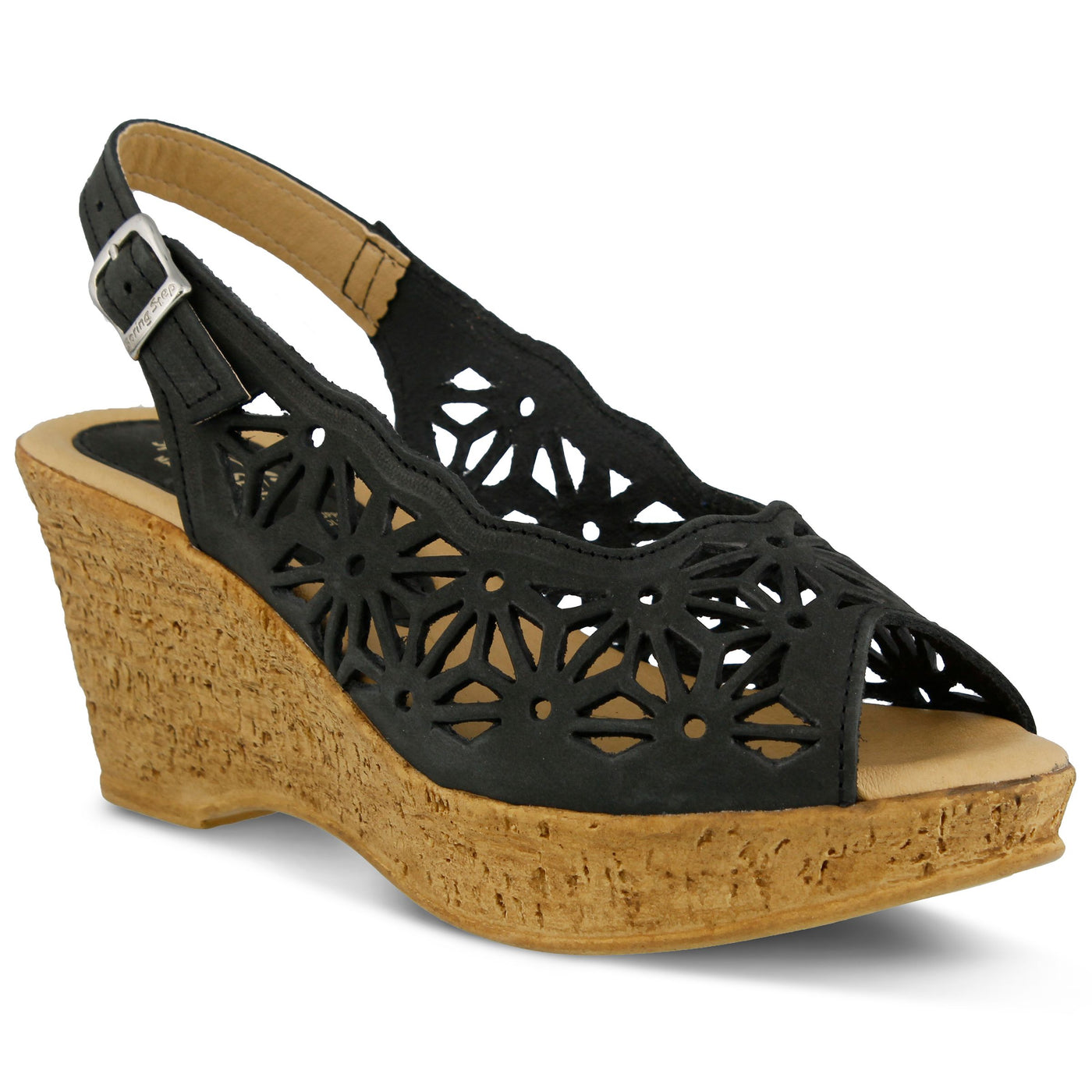 Spring Step Women's Abigail Slingback Sandal,Black,35 EU/5 M US